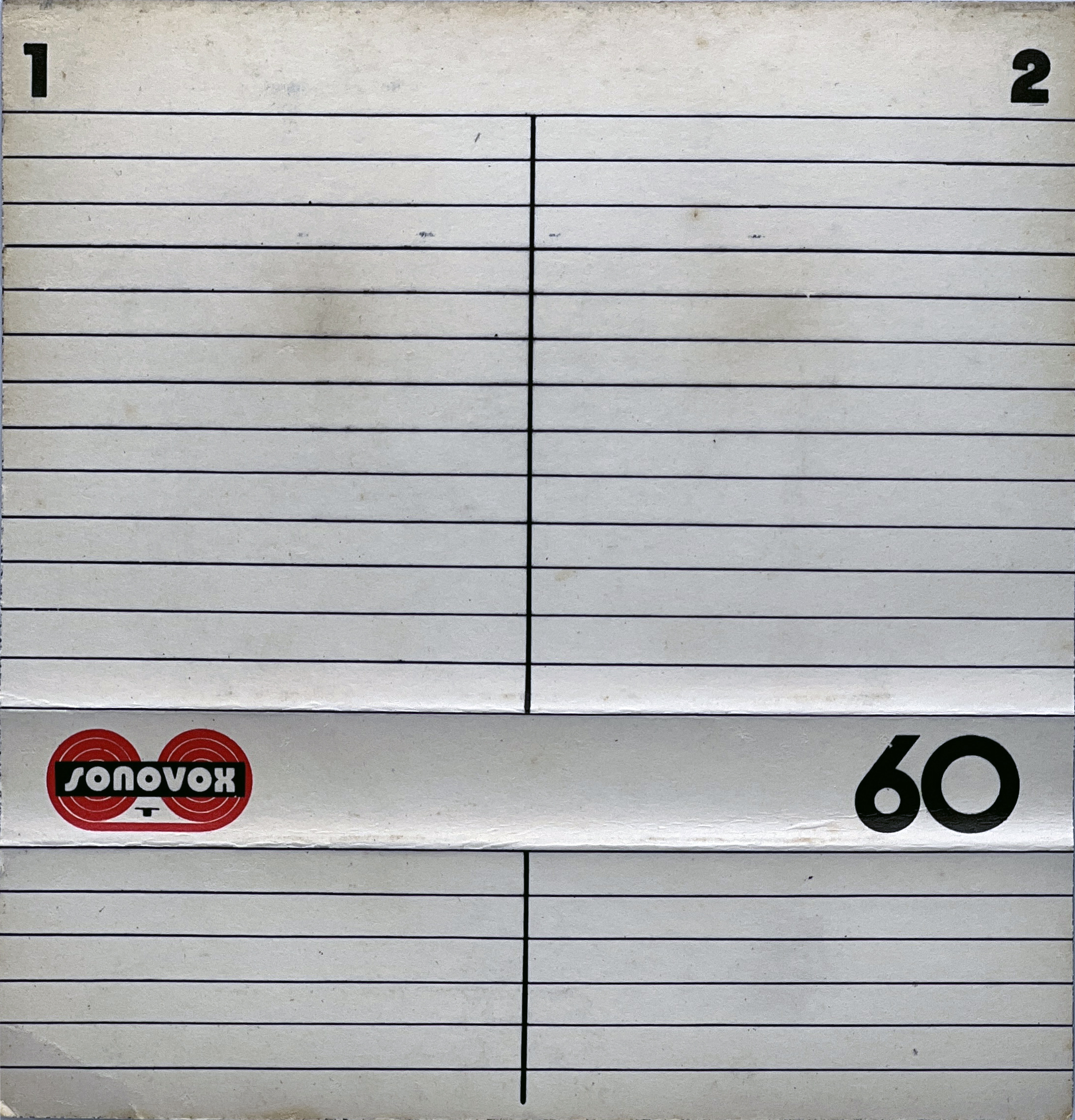 Compact Cassette Sonovox Dinamic Plus 60 Type I Normal 1980 Portugal