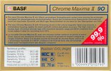 Compact Cassette BASF Chrome Maxima II 90 Type II Chrome 1990 Europe