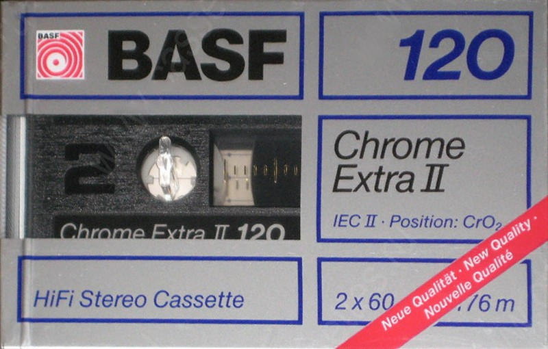 Compact Cassette BASF Chrome Extra II 120 "22681/H3" Type II Chrome 1988 Europe