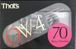 Compact Cassette Thats OW-4 70 Type IV Metal 1991 Japan
