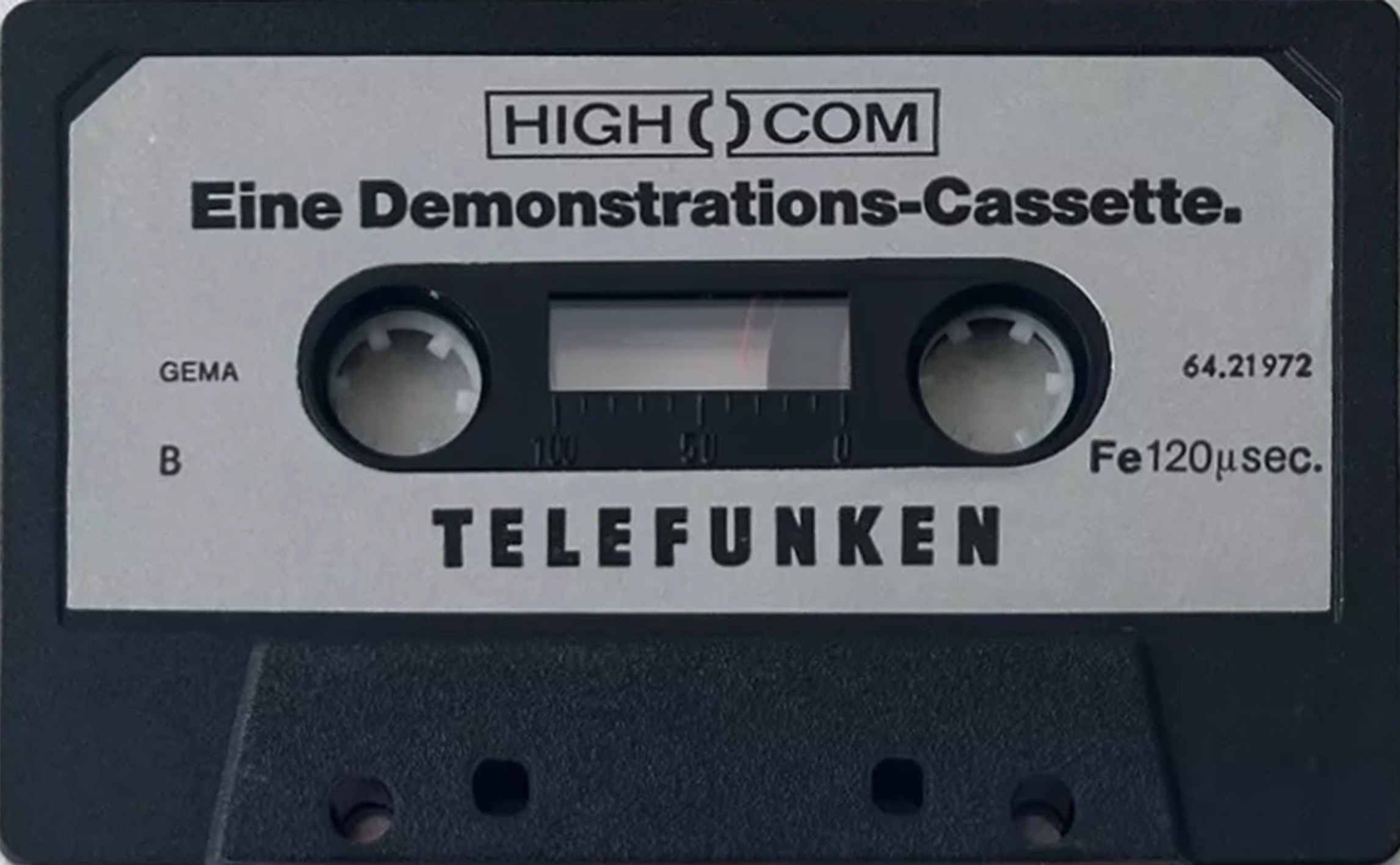 Compact Cassette Telefunken "HIGH COM 64.21 972" Demonstration Tape 1972 Germany