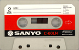 Compact Cassette Sanyo 60 Type I Normal 1978 Japan