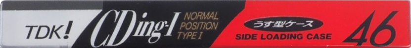 Compact Cassette TDK CDing 1 46 "CDING1-46R" Type I Normal 1992 Japan