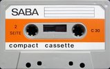 Compact Cassette Saba 30 Type I Normal 1970 Germany