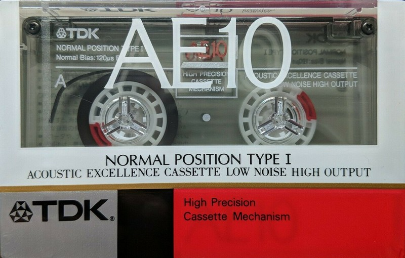 Compact Cassette TDK AE 10 "AE-10K" Type I Normal 1989 Japan