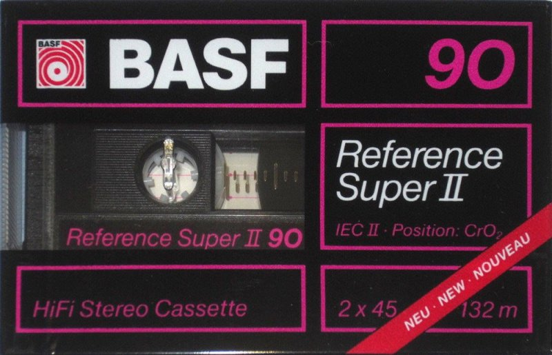 Compact Cassette BASF Reference Super II 90 Type II Chrome 1988 Europe