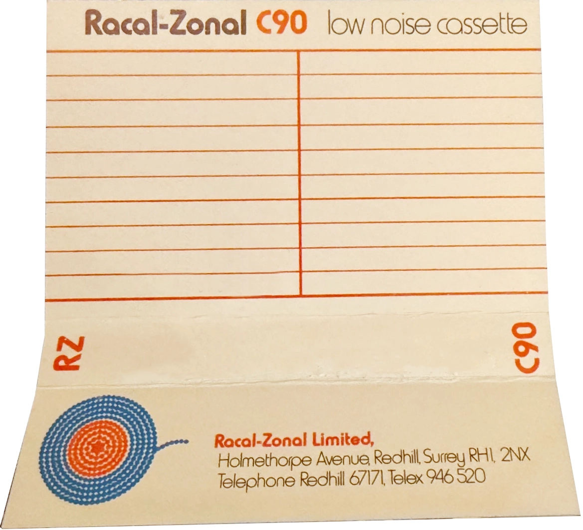 Compact Cassette Racal Racal-Zonal 90 Type I Normal Europe