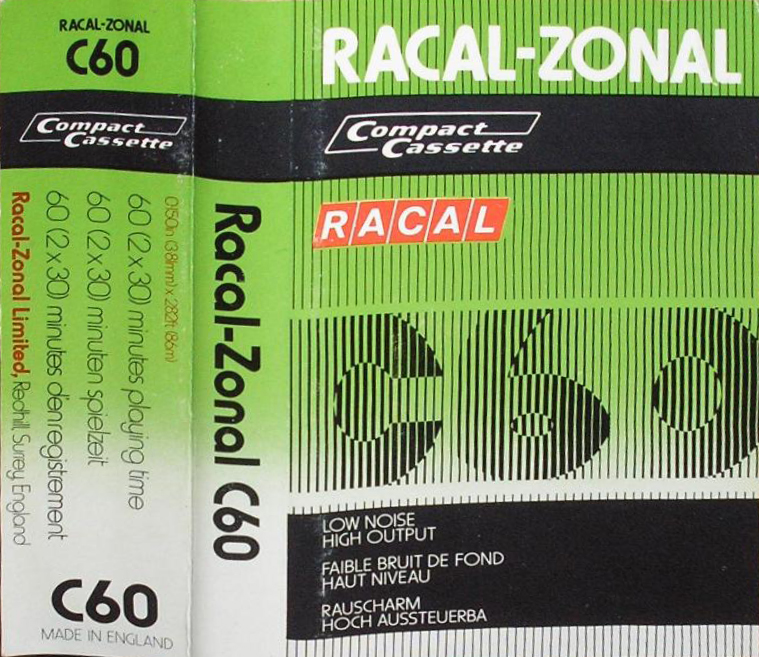 Compact Cassette Racal Racal-Zonal 60 Type I Normal 1972 Europe