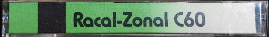 Compact Cassette Racal Racal-Zonal 60 Type I Normal 1972 Europe