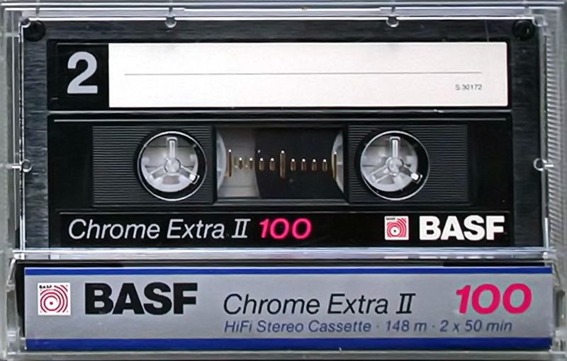 Compact Cassette BASF Chrome Extra II 100 "F 30169" Type II Chrome 1988 Europe