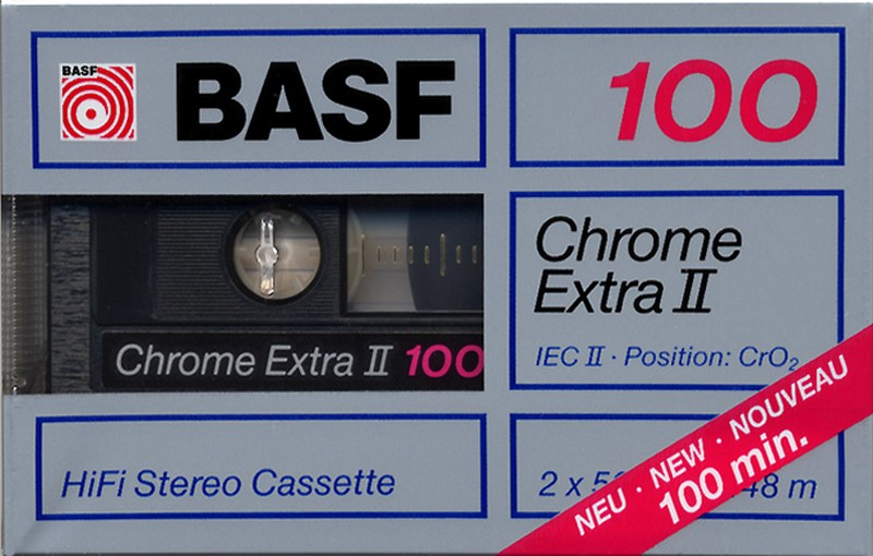 Compact Cassette BASF Chrome Extra II 100 "F 30169" Type II Chrome 1988 Europe