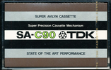 Compact Cassette TDK SA 90 Type II Chrome 1975 Europe, USA