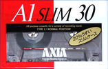 Compact Cassette AXIA A1 30 "A1S 30 Slim" Type I Normal 1991 Japan