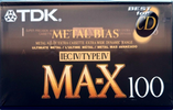Compact Cassette TDK MA-X 100 Type IV Metal 1992 North America