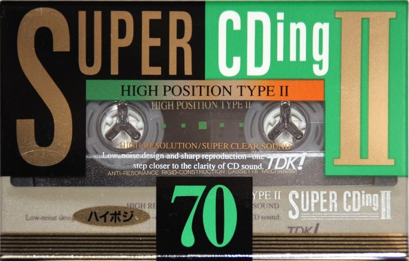 Compact Cassette TDK Super CDing 2 70 "SCD2-70A" Type II Chrome 1993 Japan