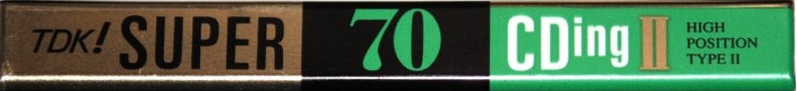 Compact Cassette TDK Super CDing 2 70 "SCD2-70A" Type II Chrome 1993 Japan