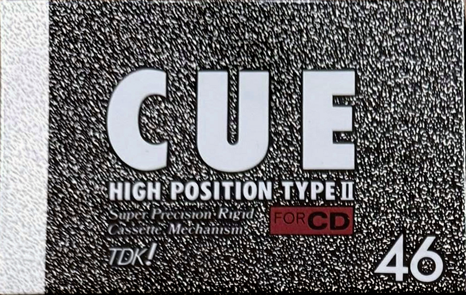 Compact Cassette TDK CUE 46 "CUE-46BK" Type II Chrome 1989 Japan