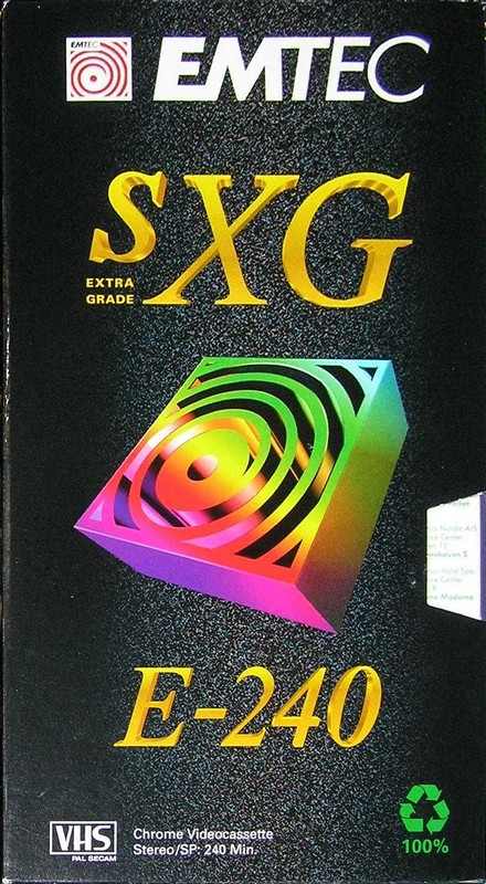 VHS, Video Home System Emtec SXG 240 Type II Chrome 2000 Europe