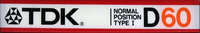 Compact Cassette TDK D 60 Type I Normal 1985 North America