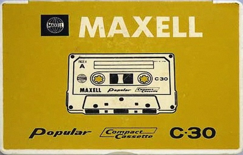 Compact Cassette Maxell Popular 30 Type I Normal 1969 Worldwide