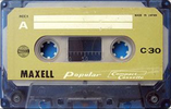 Compact Cassette Maxell Popular 30 Type I Normal 1969 Worldwide
