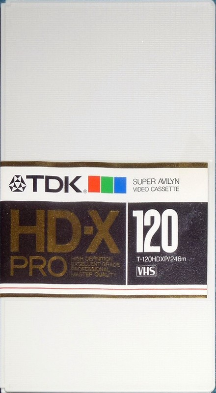 VHS, Video Home System TDK HD-X Pro 120 "T-120HDXP" Type II Chrome 1986 USA