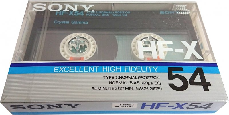 Compact Cassette Sony HF-X 54 Type I Normal 1986 Japan