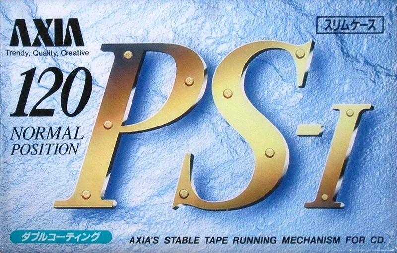 Compact Cassette AXIA PS-I / PS-1 120 "PS1 C 120" Type I Normal 1992 Japan