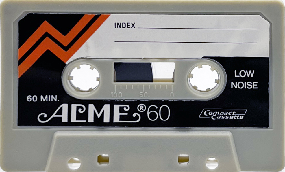 Compact Cassette Acme 60 "white" Type I Normal 1985 Worldwide