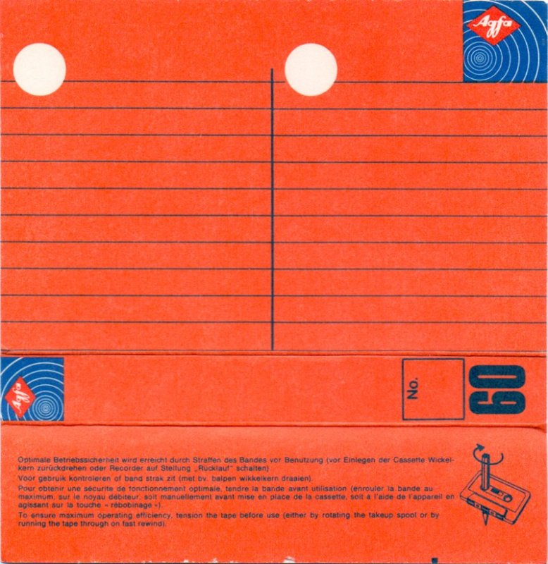 Compact Cassette AGFA Ferrocolor 60 Type I Normal 1978 Europe