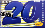 Compact Cassette Sony CDix II 20 "C-20CDX2D" Type II Chrome 1996 Japan
