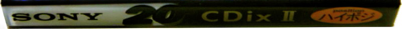 Compact Cassette Sony CDix II 20 "C-20CDX2D" Type II Chrome 1996 Japan