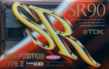 Compact Cassette TDK SR 90 "SR-90R" Type II Chrome 1992 Japan