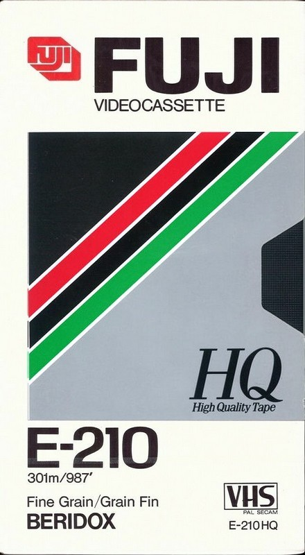 VHS, Video Home System Fuji HQ 210 "E-210HQ" Type I Normal 1987 Europe