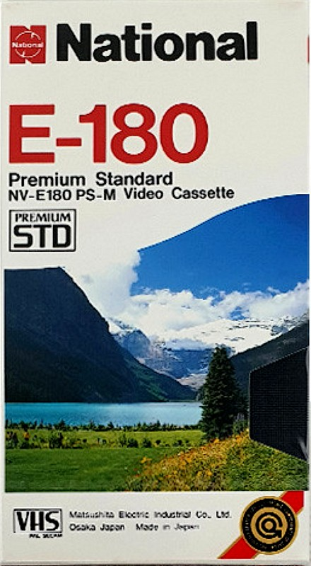 VHS, Video Home System National STD 180 "NV-E180 PS-M" Type I Normal 1984 Worldwide