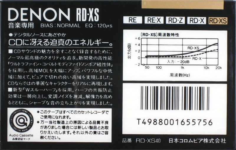 Compact Cassette: Nippon Columbia / Denon Denon - RD-XS 40