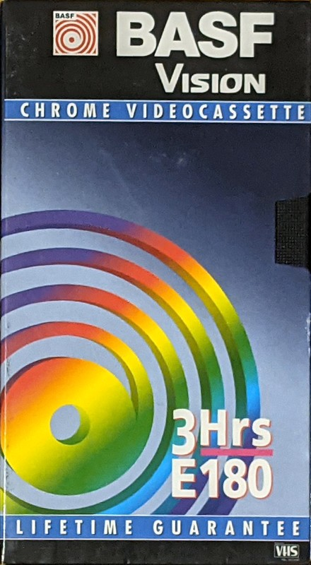 VHS, Video Home System BASF Vision 180 Type II Chrome 1995 UK