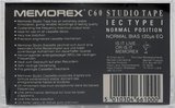 Compact Cassette Memorex Studio 60 Type I Normal 1987 Europe