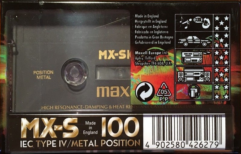 Compact Cassette Maxell MX-S 100 Type IV Metal 1998 Europe