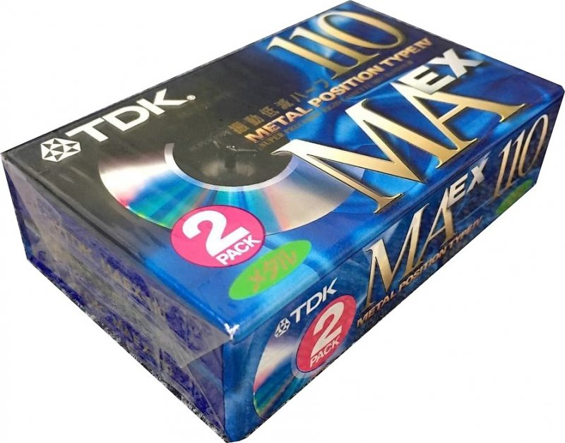 2 pack TDK MAEX 110 "MAEX-110X2" Type IV Metal 1998 Japan