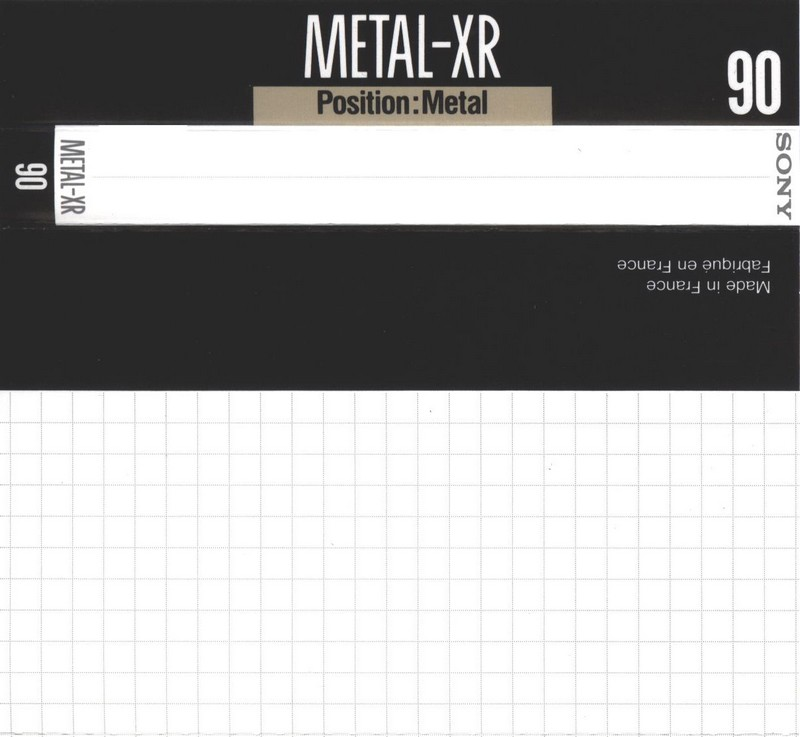 Compact Cassette Sony Metal-XR 90 Type IV Metal 1990 Europe