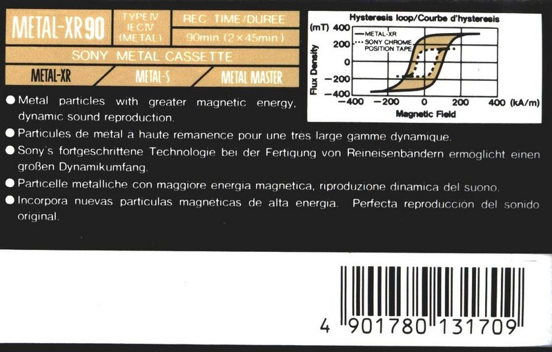 Compact Cassette: Sony  - Metal-XR 90