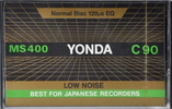 Compact Cassette Yonda 90 "MS 400" Type I Normal Worldwide