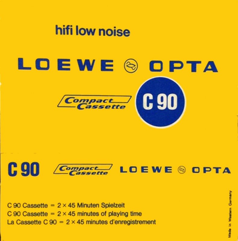 Compact Cassette Loewe Opta 90 Type I Normal 1980 East Germany