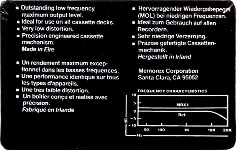 Compact Cassette: Memorex  - MRX I 90