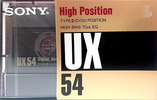 Compact Cassette Sony UX 54 Type II Chrome 1989 Japan