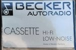 Compact Cassette Becker 60 "Autoradio" Type I Normal 1978 Europe