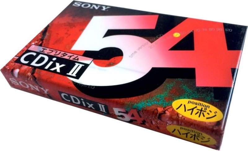 Compact Cassette Sony CDix II 54 "C-54CDX2C" Type II Chrome 1995 Japan