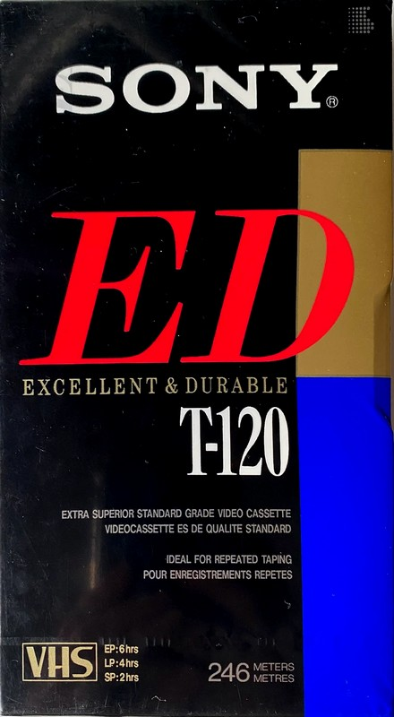 VHS, Video Home System Sony ED 120 Type I Normal North America