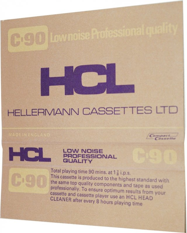 Compact Cassette HCL 90 "Hellermann Cassettes Ltd" Type I Normal UK